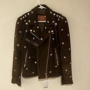 Free People Star Studded Leather Jacket